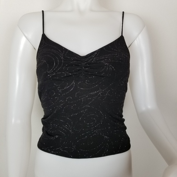 Orsy Tops - Orsay XS Black Sparkly V Neckline Camisole